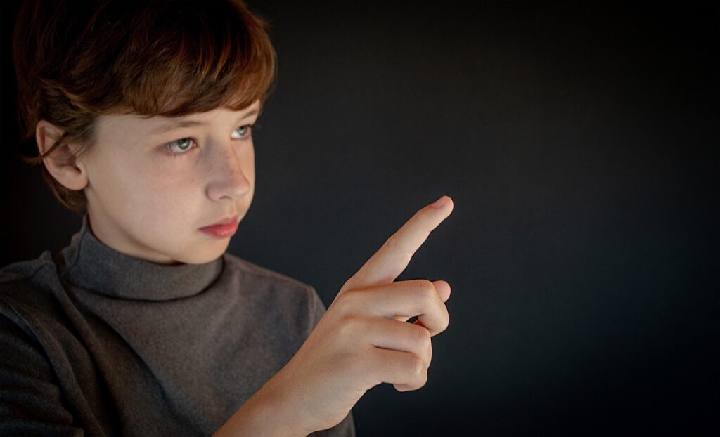 boy, pointing, portrait, baby, caucasian, copy space, teen, person, hand, finger, to reach, index finger, point out, gesture, choose, to push, index finger, point out, choose, choose, choose, choose, choose
